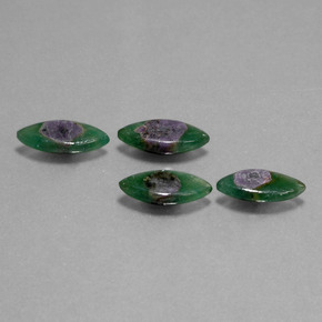 克拉天然铬云母红宝石，榄尖形，半透明