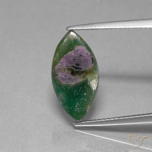 4.30ct 天然 彩色 铬云母红宝石, 榄尖形, 半透明