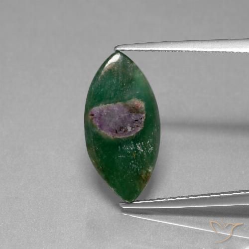 6.08ct 天然 彩色 铬云母红宝石, 榄尖形, 半透明