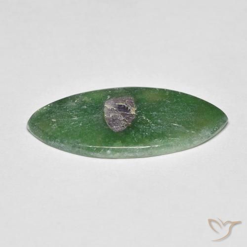 3.87克拉天然铬云母红宝石，榄尖形，半透明