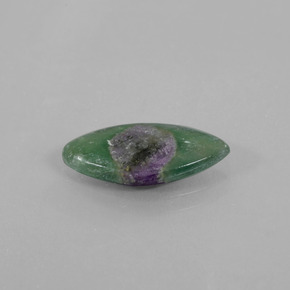 2.68克拉天然双色红宝石绿云母，马眼形，16×8.2毫米，半透明