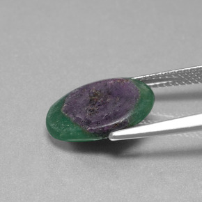 4.50克拉天然铬云母红宝石，椭圆形切割，半透明