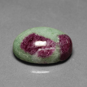 11.90克拉天然多色红宝石黝帘石，椭圆形切割，16×12.1毫米，不透明
