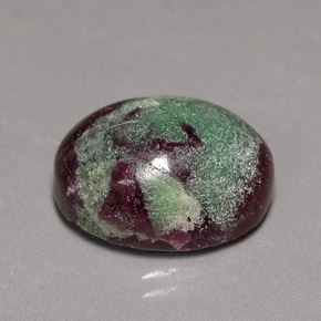 13.91克拉天然多色红宝石黝帘石，椭圆形切割，16×12.2毫米，不透明