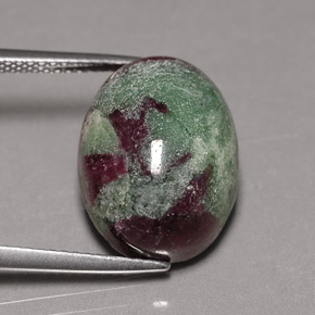 13.91克拉天然多色红宝石黝帘石，椭圆形切割，16×12.2毫米，不透明
