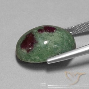 25.50克拉天然红宝石黝帘石，椭圆形，不透明