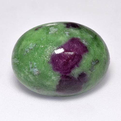 23.55克拉天然多色红宝石黝帘石，椭圆形切割，19.9×15.1毫米，不透明