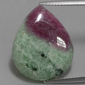15.70克拉天然多色红宝石黝帘石，梨形，21.3×17.3毫米，不透明