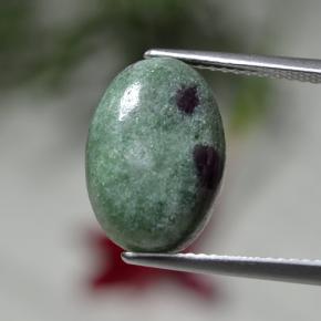 7.70克拉天然多色红宝石黝帘石，椭圆形切割，14.2×10.1毫米，不透明