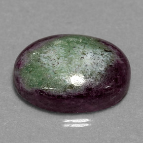 11.00克拉天然多色红宝石黝帘石，椭圆形切割，15.9×12.1毫米，不透明