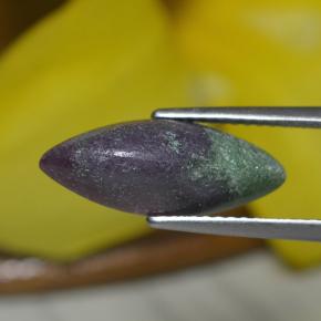 4.51克拉天然多色红宝石黝帘石，马眼形，17.1×6.8毫米，不透明