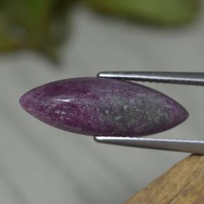 6.54克拉天然多色红宝石黝帘石，马眼形，20.9×7.4毫米，不透明