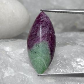 7.58克拉天然多色红宝石黝帘石，马眼形，20.9×9.3毫米，不透明