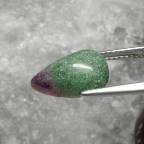 5.62克拉天然多色红宝石黝帘石，梨形，13.3×9.7毫米，不透明