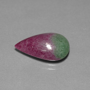 9.30克拉天然多色红宝石黝帘石，梨形，18.2×12.1毫米，不透明