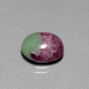 6.08克拉天然多色红宝石黝帘石，椭圆形切割，12×10.1毫米，不透明
