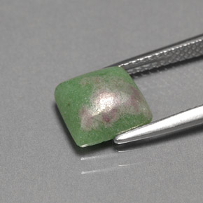 3.05克拉天然多色红宝石黝帘石，方形，8.3×8.2毫米，不透明