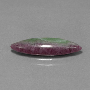 2.59克拉天然多色红宝石黝帘石，马眼形，18.2×5.5毫米，不透明