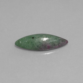 2.95克拉天然多色红宝石黝帘石，马眼形，16.5×6.1毫米，不透明