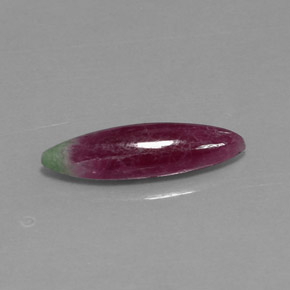 3.94克拉天然多色红宝石黝帘石，马眼形，18.4×5.6毫米，不透明