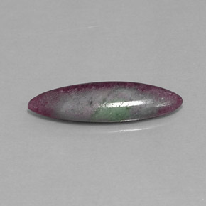 3.59克拉天然多色红宝石黝帘石，马眼形，19.5×6.1毫米，不透明