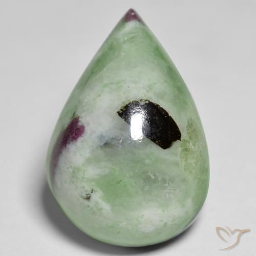 24.85ct 天然 彩色 红宝石黝帘石, 梨形, 不透明