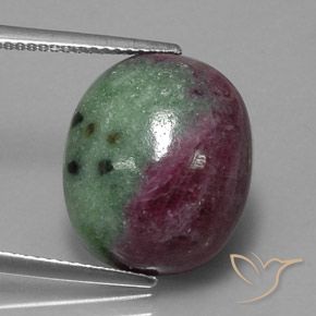 15.00克拉天然多色红宝石黝帘石，椭圆形切割，16.6×14毫米，不透明