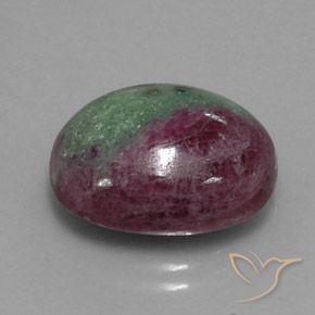 15.00克拉天然多色红宝石黝帘石，椭圆形切割，16.6×14毫米，不透明