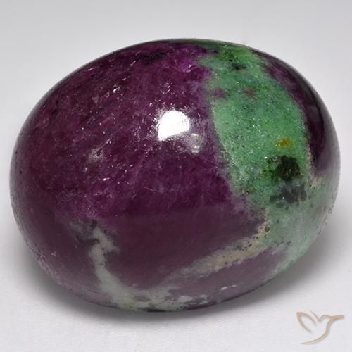 97.01ct 天然 彩色 红宝石黝帘石, 椭圆形, 不透明