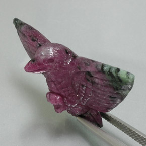 51.61克拉天然多色红宝石黝帘石，异形，39.6×27毫米，不透明
