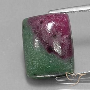 12.24ct 天然 彩色 红宝石黝帘石, 狭长方形, 不透明