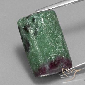 13.09ct 天然 彩色 红宝石黝帘石, 狭长方形, 不透明