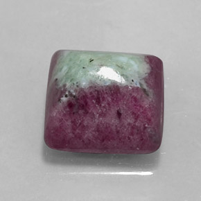 7.66克拉天然多色红宝石黝帘石，方形，10.4×10.1毫米，不透明