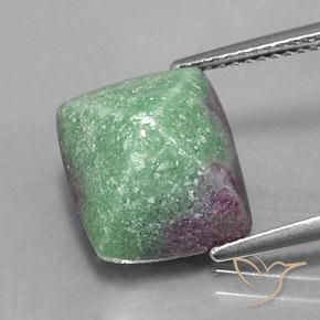 7.76ct 天然 彩色 红宝石黝帘石, 狭长方形, 不透明