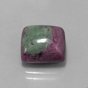 7.62克拉天然多色红宝石黝帘石，方形，10.5×9.8毫米，不透明