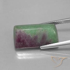 16.75ct 天然 彩色 红宝石黝帘石, 狭长方形, 不透明