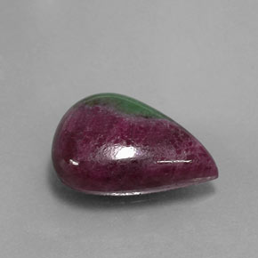 10.24克拉天然多色红宝石黝帘石，梨形，15.9×11.9毫米，不透明