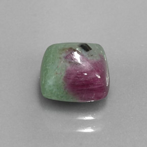 2.87克拉天然多色红宝石黝帘石，方形，7.9×7.9毫米，不透明