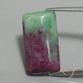 18.00ct 天然 彩色 红宝石黝帘石, 狭长方形, 不透明