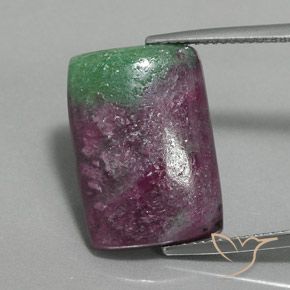 16.97ct 天然 彩色 红宝石黝帘石, 狭长方形, 不透明