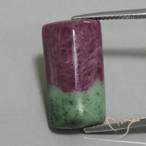 19.85ct 天然 彩色 红宝石黝帘石, 狭长方形, 不透明
