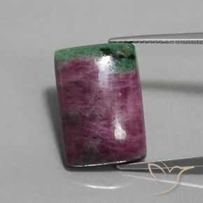 18.36ct 天然 彩色 红宝石黝帘石, 狭长方形, 不透明