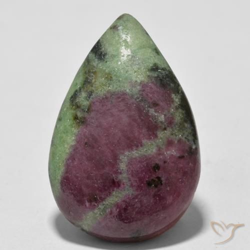 29.84ct 天然 彩色 红宝石黝帘石, 梨形, 不透明