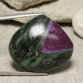 56.65克拉天然多色红宝石黝帘石，梨形，29.8×26.7毫米，不透明