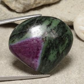 56.65克拉天然多色红宝石黝帘石，梨形，29.8×26.7毫米，不透明