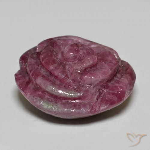 29.99克拉天然红宝石黝帘石，花形切割，不透明