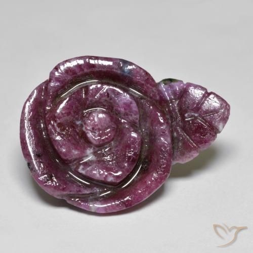 16.10ct 天然 暗红色 红宝石黝帘石, 花形切割, 不透明