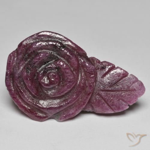 27.03ct 天然 深红色 红宝石黝帘石, 花形切割, 不透明