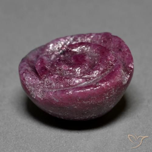 16.43克拉天然红宝石黝帘石，花形切割，不透明
