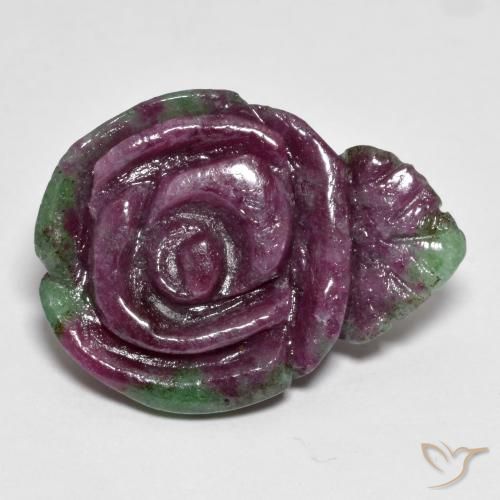 23.91ct 天然 彩色 红宝石黝帘石, 花形切割, 不透明